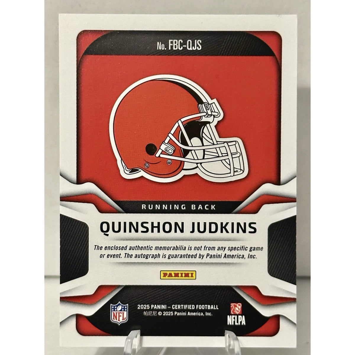 2025 Certified Freshman Fabric Quinshon Judkins Teal Rookie Patch Auto /199 (RC)