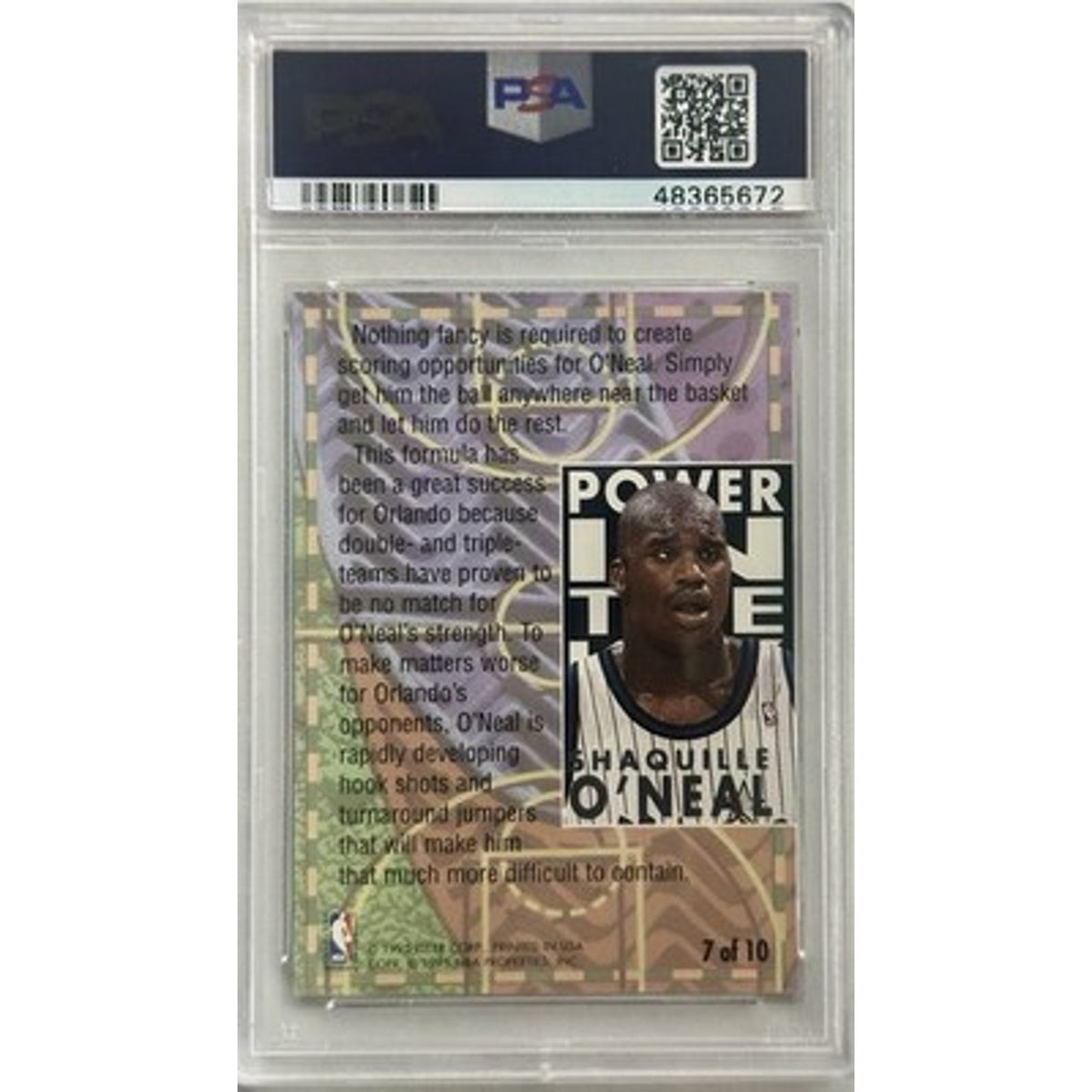 1994 Fleer Ultra Power in the Key Shaquille O'Neal PSA 8 Magic / Lakers