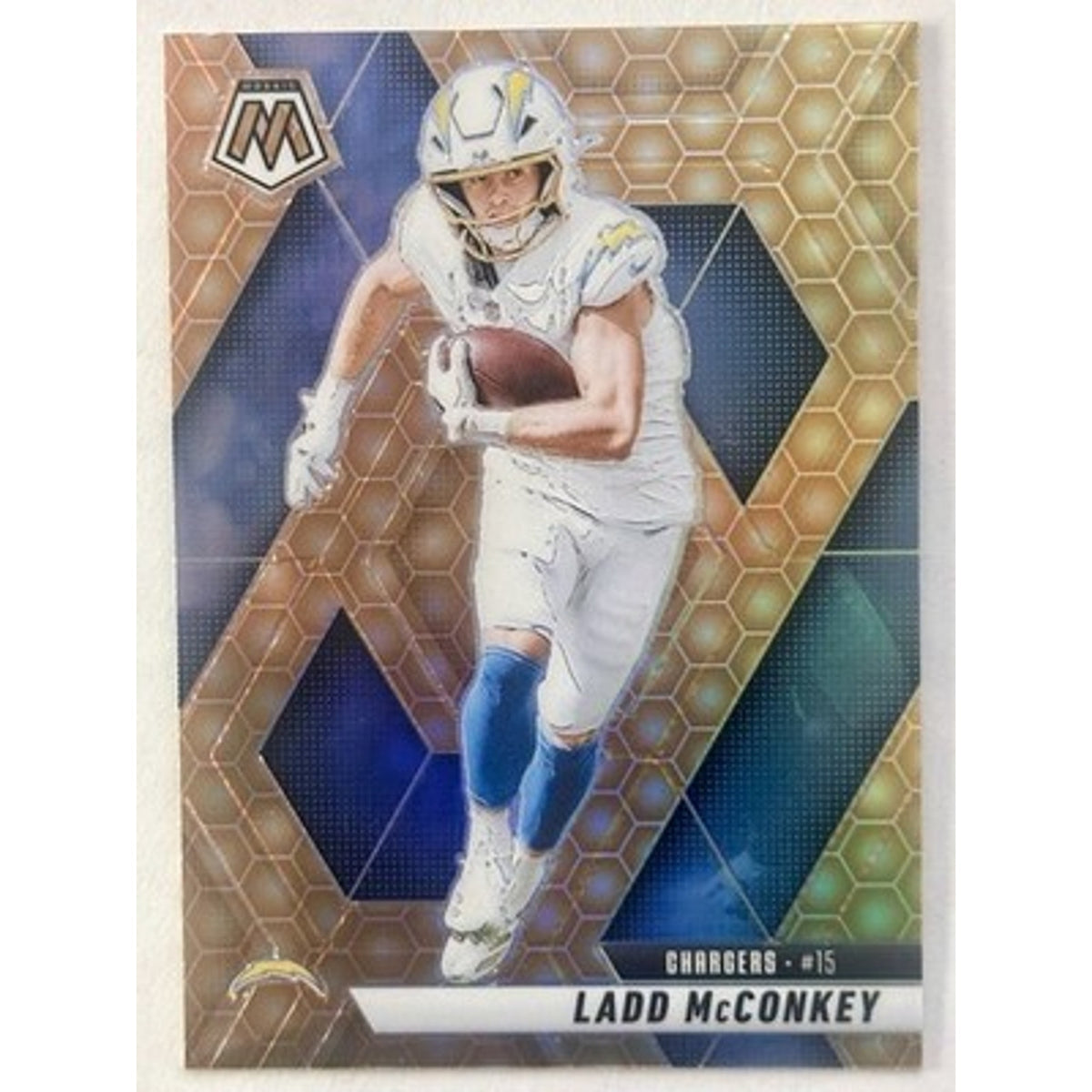 2025 Panini Mosaic SSP Honeycomb Ladd McConkey #15 Los Angeles Chargers