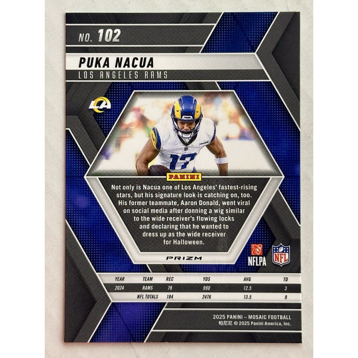 2025 Panini Mosaic - Puka Nacua Honeycomb #102