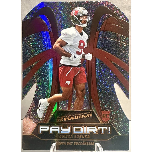 2025 Revolution Emeka Egbuka #3 RC Pay Dirt! Die-Cut Neutron /30 SSP Rookie