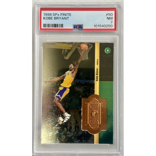 1998-99 SPX Finite Kobe Bryant #50 Lakers HOF /10000 - PSA 7