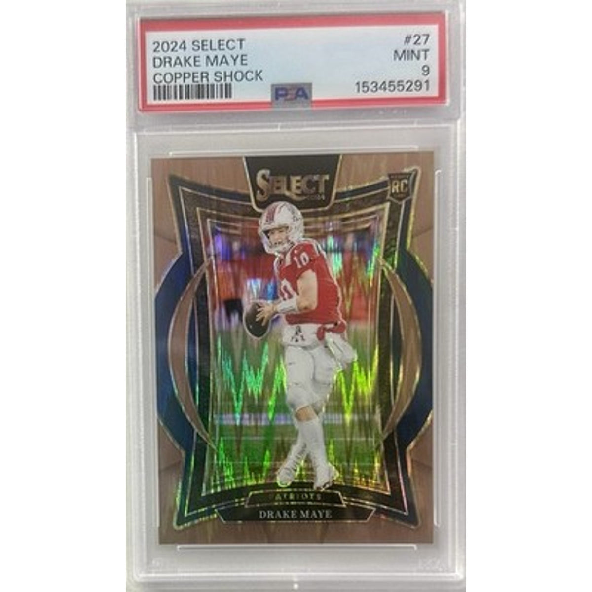 2024 Select Drake Maye Copper Shock /299 #27 PSA 9 MINT RC ROOKIE