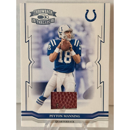2005 Peyton Manning Donruss Throwback Threads #65 Game Used Football /275 Colts