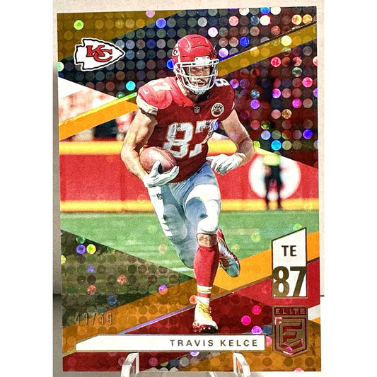 2021 Donruss Elite Travis Kelce #70 Parallel 49/49 Rare KC CHIEFS Book End