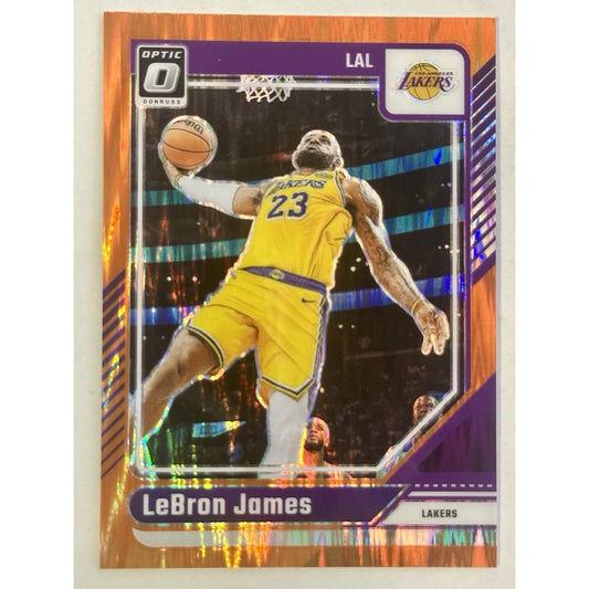2024-25 Panini Donruss Optic LeBron James #148 Orange Shock Prizm /225 Lakers