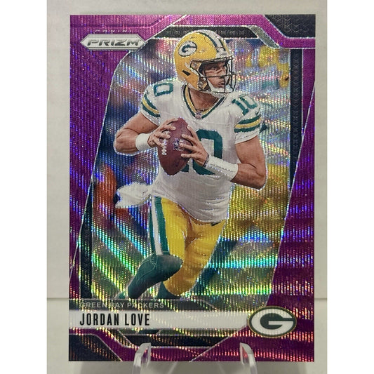 2024 Panini Prizm Jordan Love Purple Wave /99 #101 Green Bay Packers