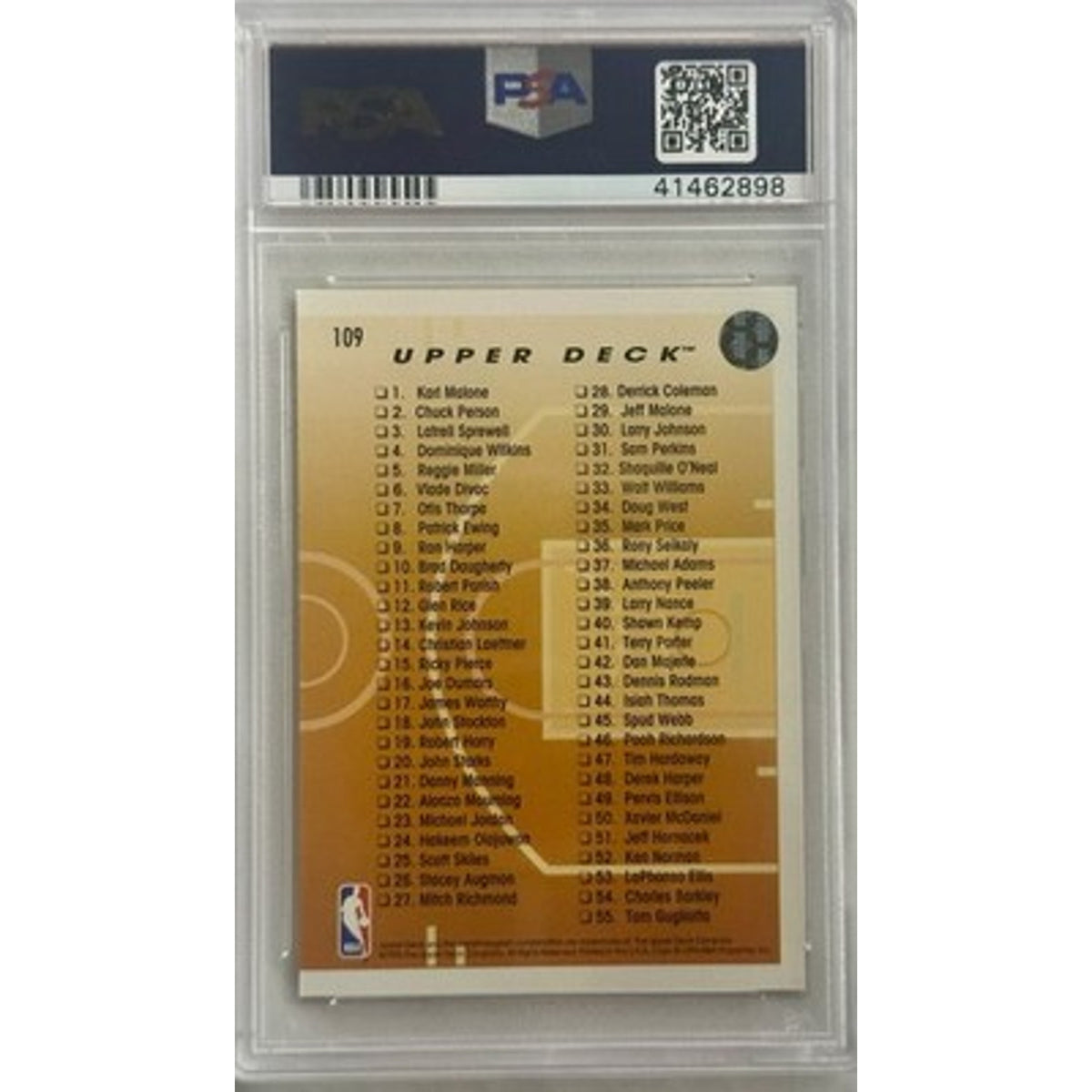 Michael Jordan 1993-94 Upper Deck Pro View 3D Checklist PSA 9