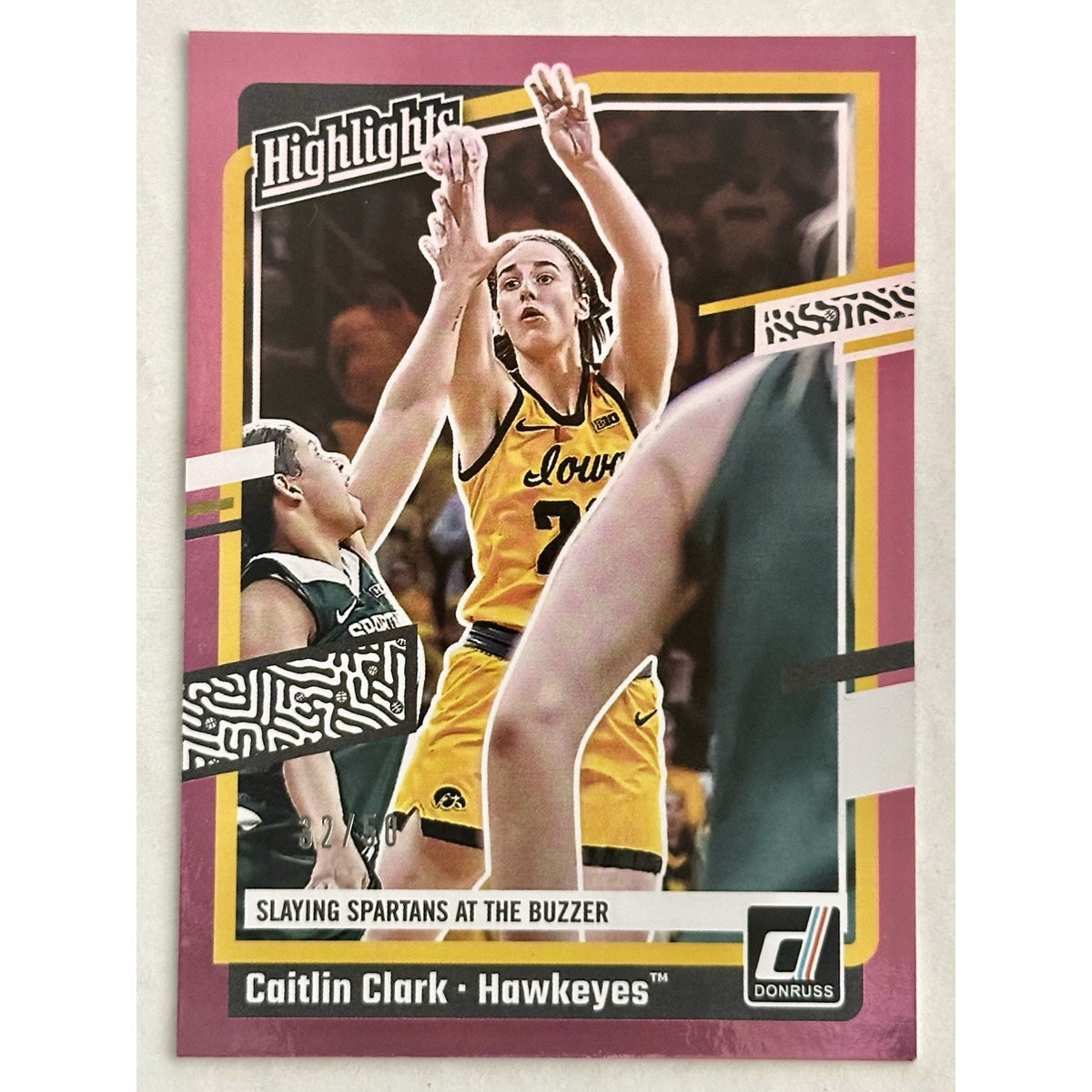 2024 Panini Caitlin Clark Collection - Highlights Caitlin Clark #H7 Pink /50