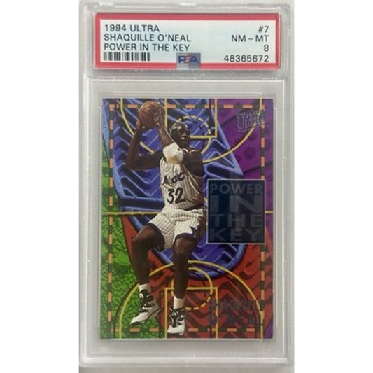 1994 Fleer Ultra Power in the Key Shaquille O'Neal PSA 8 Magic / Lakers