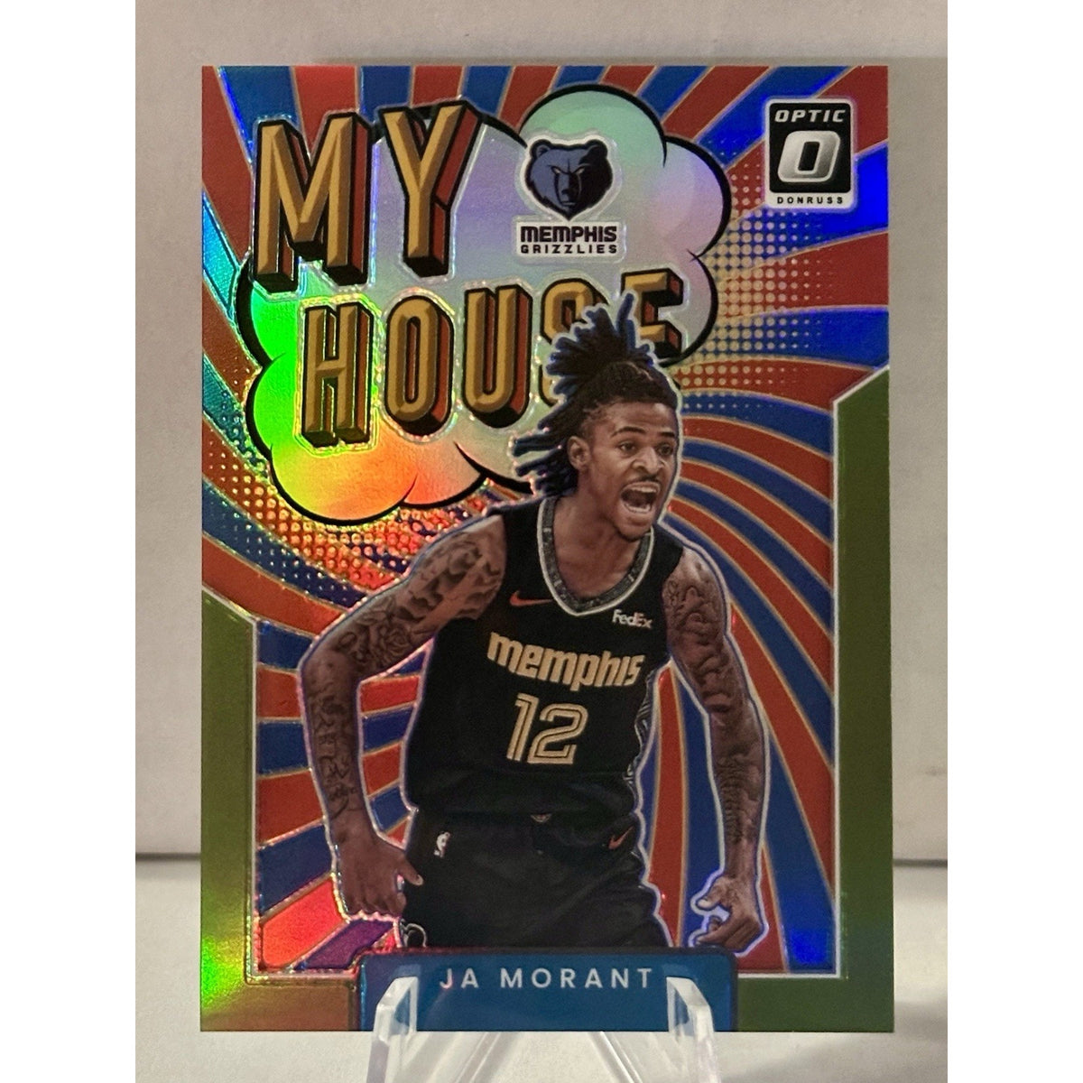 2021-22 Panini Donruss Optic - My House Ja Morant #12 Lime Green Prizm /149