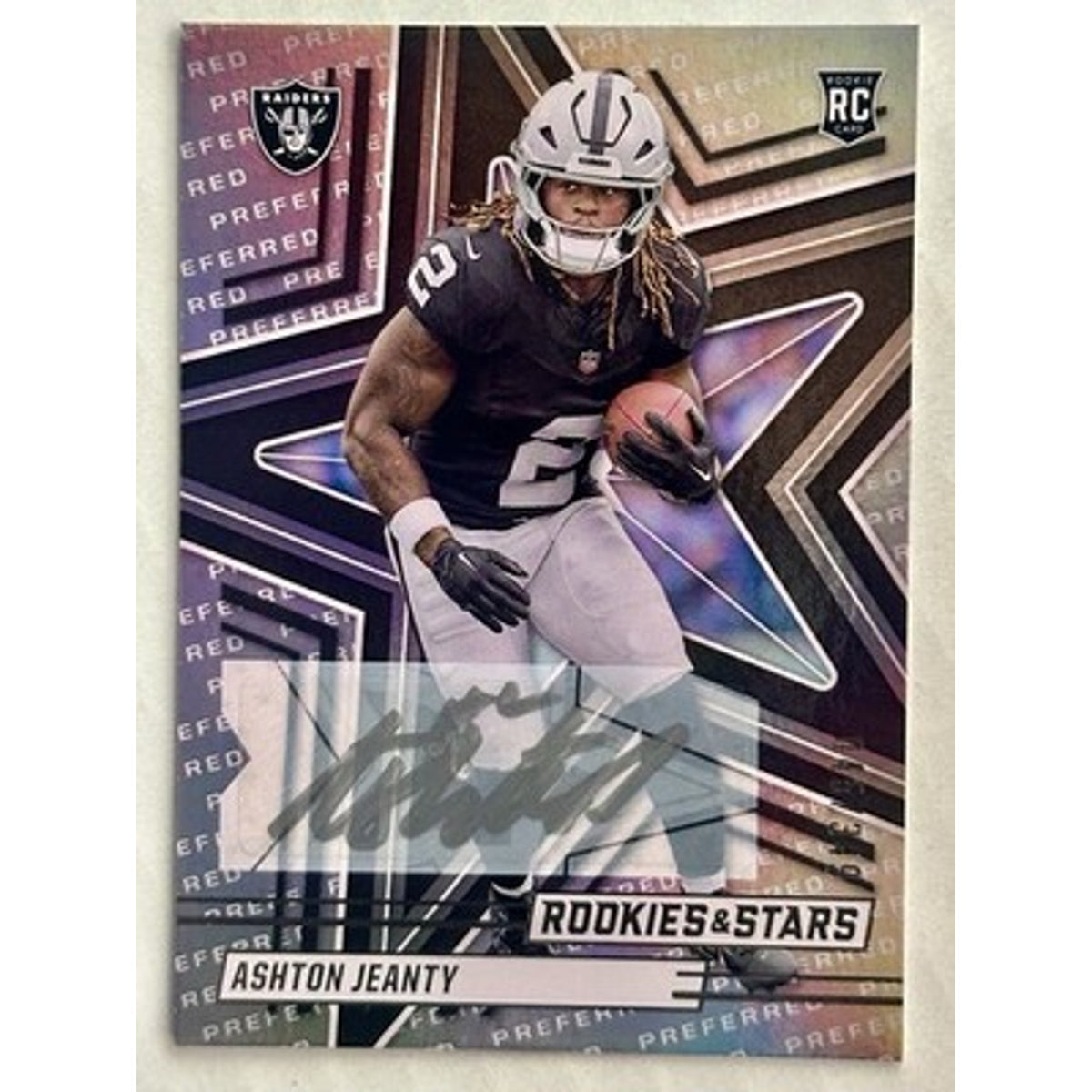 Panini 2025 Rookies & Stars Rookies Signatures Auto RC #106 Ashton Jeanty /349