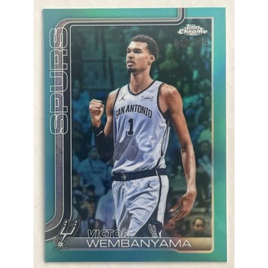 2025-26 Topps Chrome Victor Wembanyama #22 Teal Refractor /299 Spurs