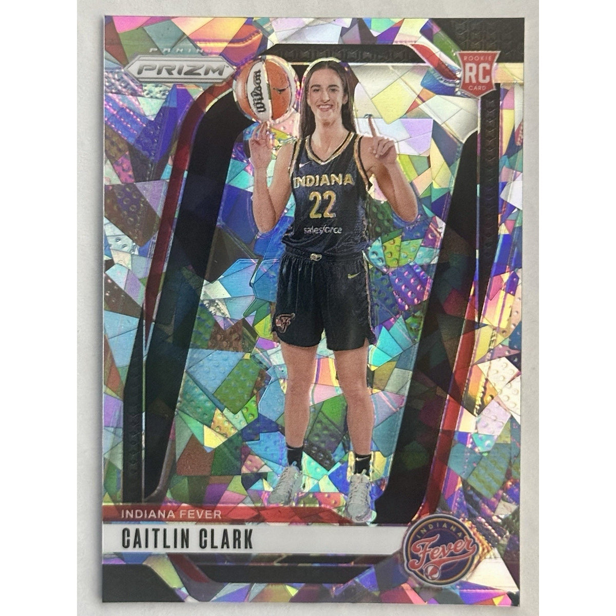 2024 Panini Prizm Caitlin Clark Rookie Silver Cracked Ice Prizm RC #145