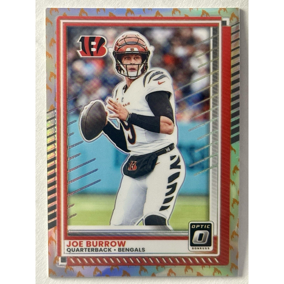 2025 Donruss Optic - Joe Burrow #1 Fire Emoji Prizm SP Cincinnati Bengals