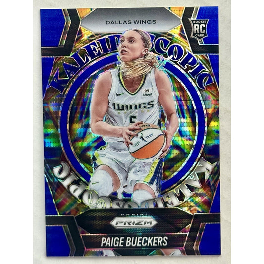 2025 Prizm Paige Bueckers Kaleidoscopic Blue Pulsar Prizm RC /199
