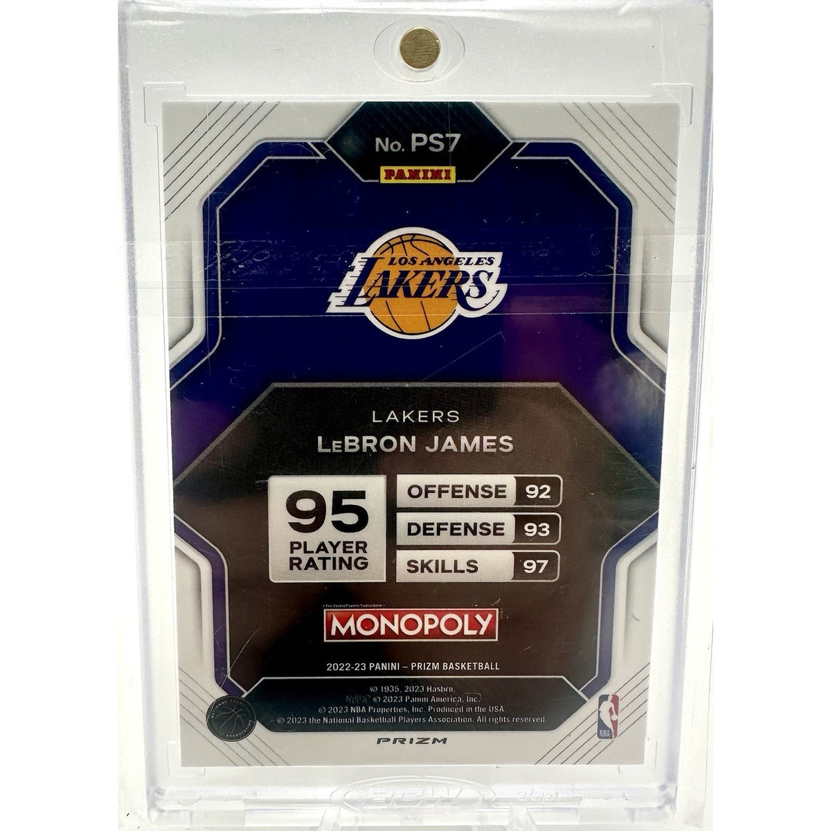 2022-23 Panini Prizm Monopoly - Prizm Skills LeBron James #PS7 Monopoly Black