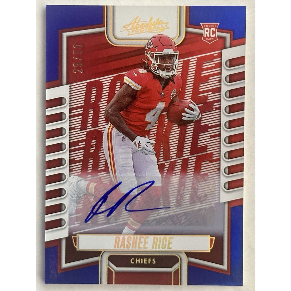 2023 Panini Absolute Rookie auto /50 Rashee Rice RC