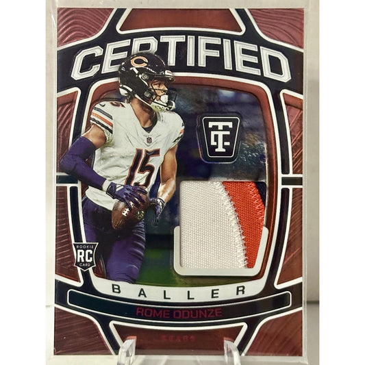 2024 Panini Totally Certified Baller Red Rome Odunze RC Numbered / 99 CB-RMO