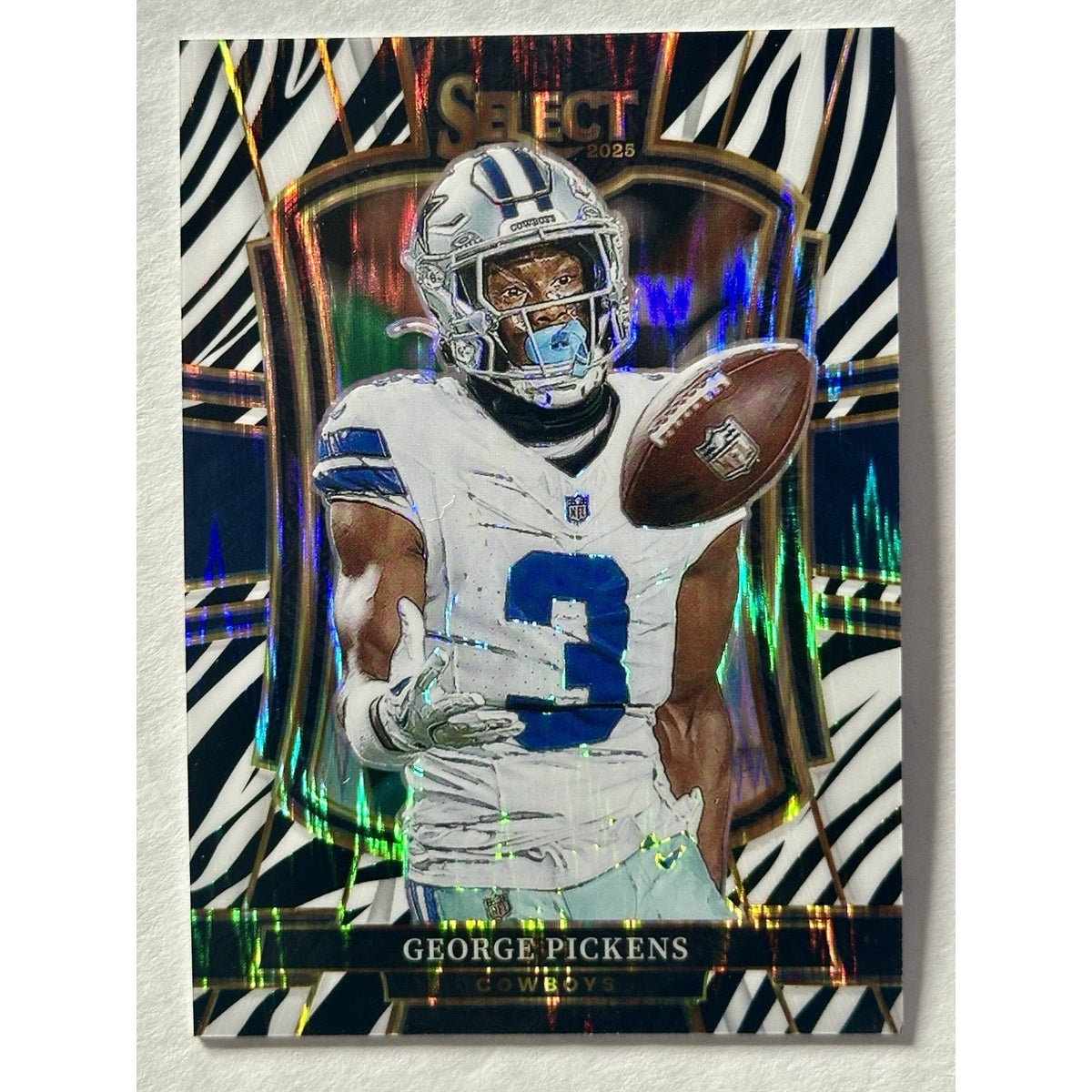 2025 Panini Select - Premier Level George Pickens #197 Zebra Shock Prizm