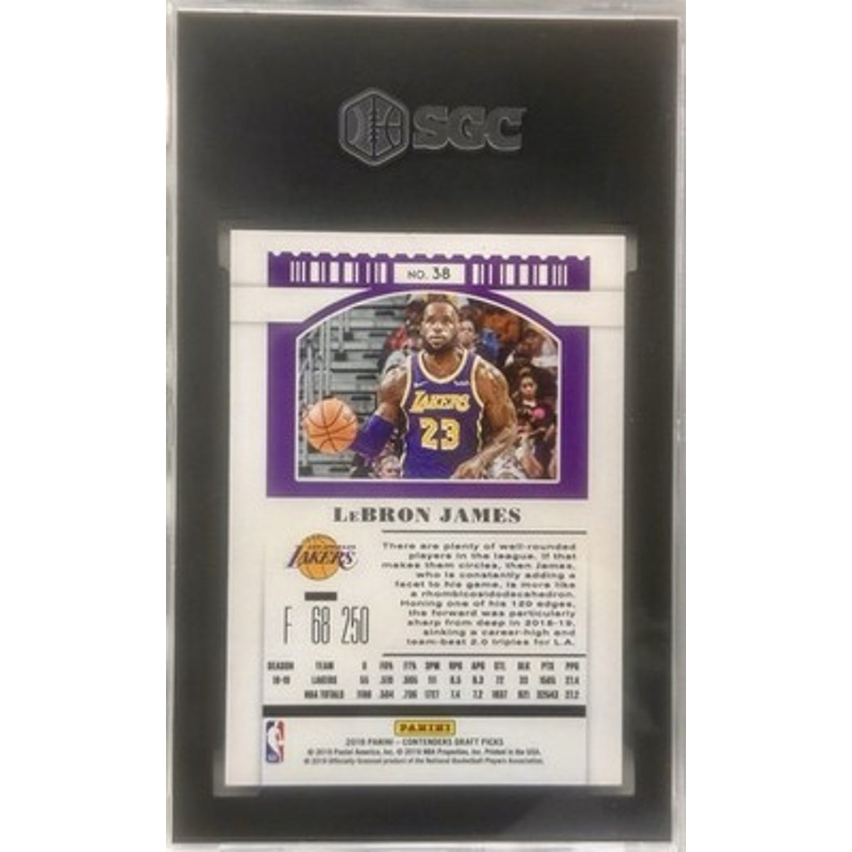 2019-20 Contenders Draft Picks Ticket Hyper /75 LeBron James SGC 10 Gem Mint