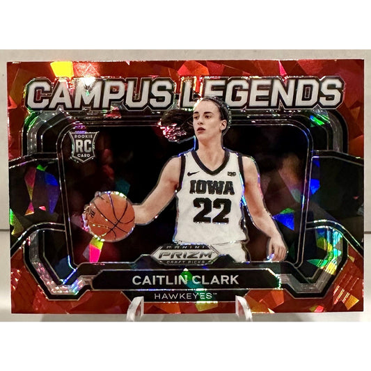 2024 Panini Prizm Draft Picks - Campus Legends Caitlin Clark Red Ice Prizm (RC)