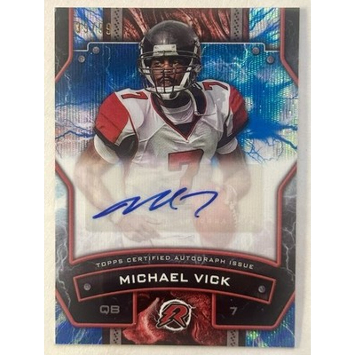 MICHAEL VICK 2024 Topps Resurgence Blue Power Surge Auto /99 Falcons