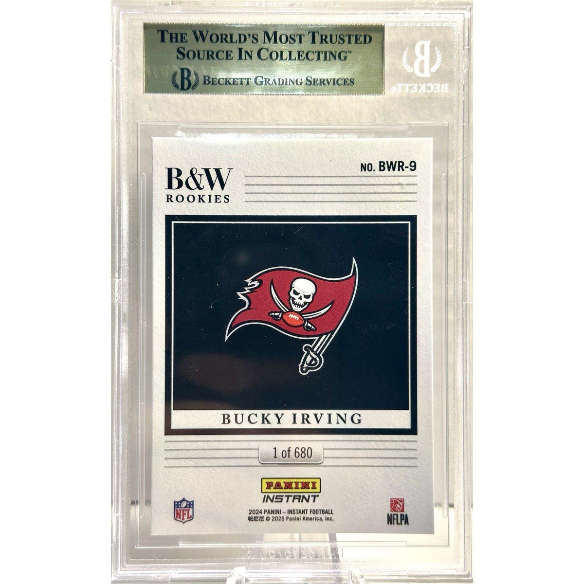 Bucky Irving 2024 Panini Instant B&W Rookies Card #BWR9 BGS 9.5 Gem Mint