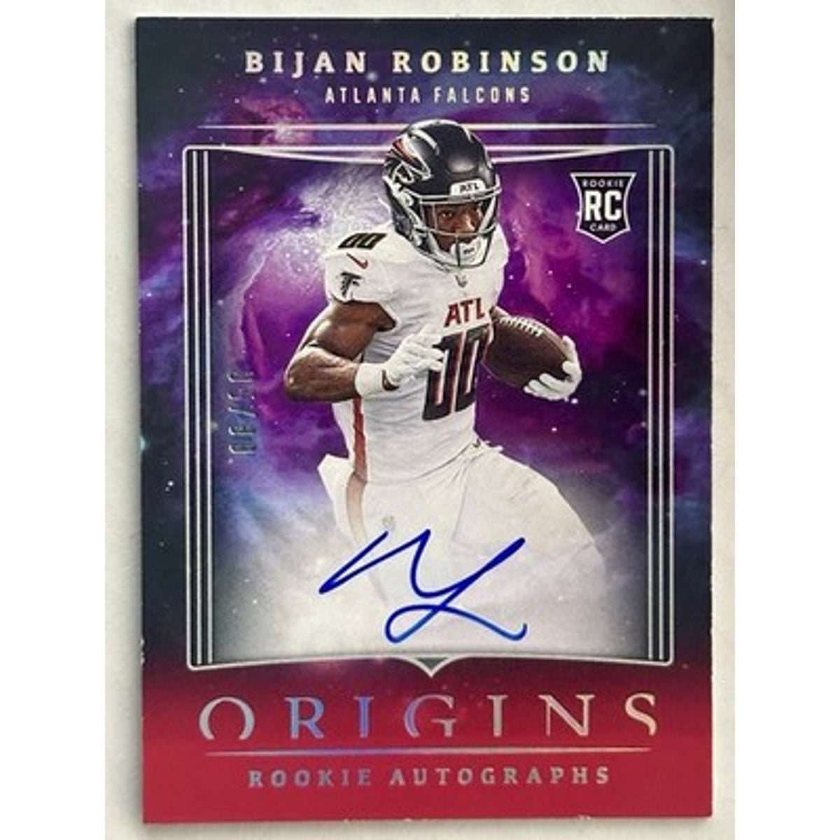 2023 Panini Origins - Rookie Autographs Bijan Robinson #RABIR Red /99 RC