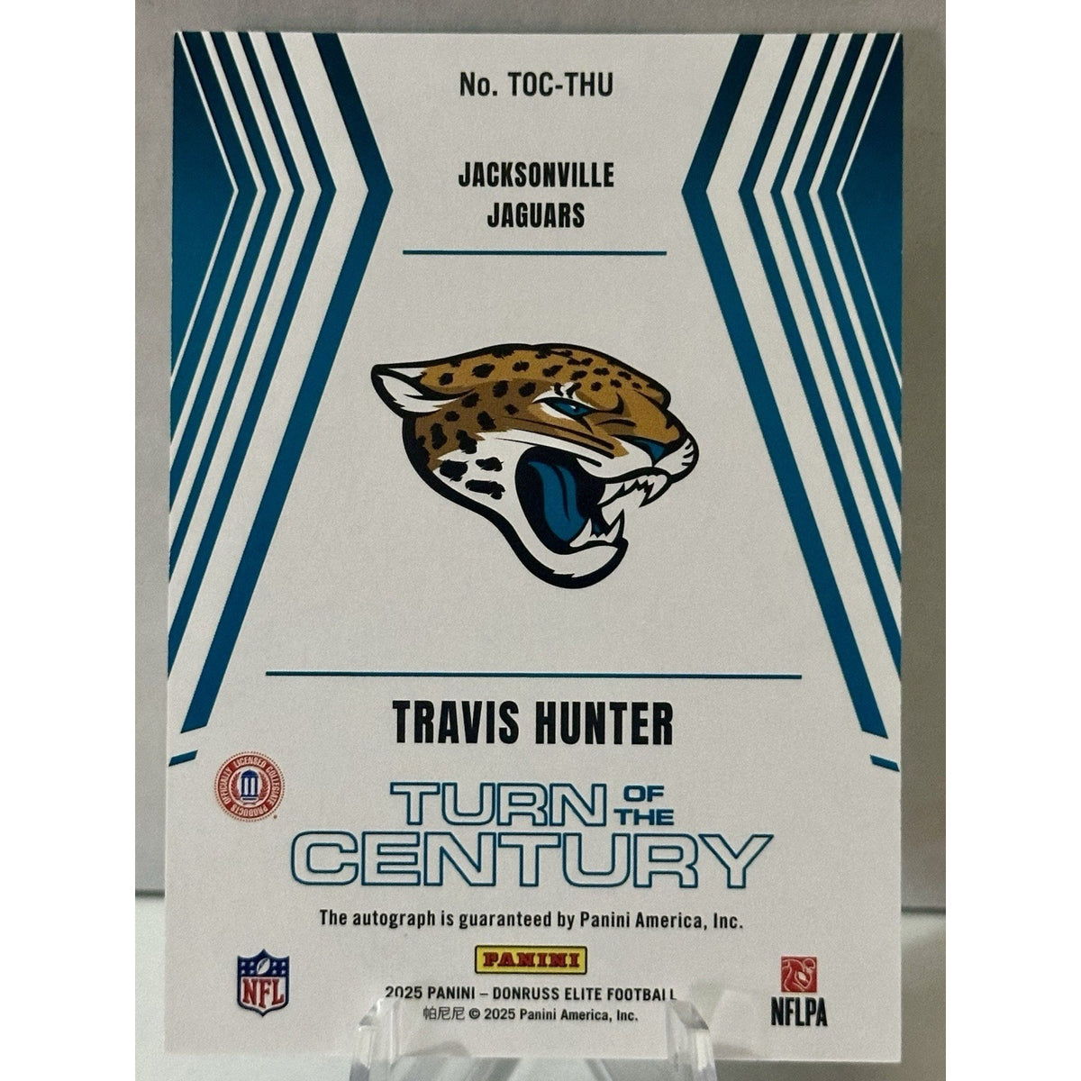 2025 Donruss Elite - Travis Hunter Turn of the Century AUTO /499 - Jaguars (RC)
