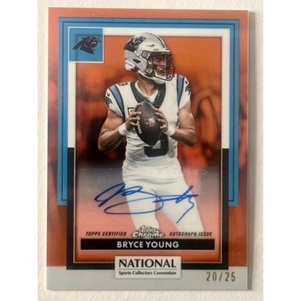 Bryce Young 2026 Topps Chrome National NSCC Orange Refractor Auto /25 #NFL-08