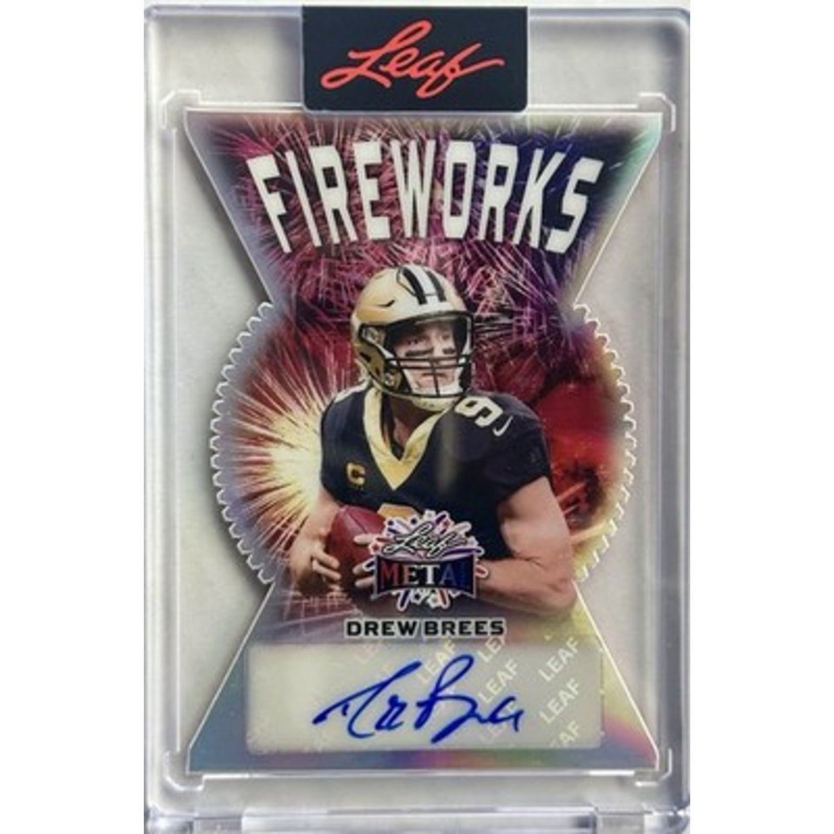 2026 Leaf Metal Drew Brees autographed Fireworks /7 F-DB1