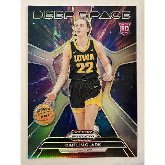 Caitlin Clark - 2024-25 Panini Prizm Draft Picks Deep Space #8 Silver Prizm (RC)