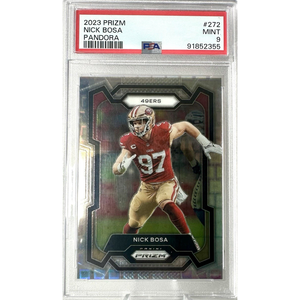 Nick Bosa 2023 Prizm #272 Pandora Prizm /400 PSA 9