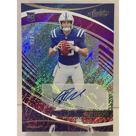 2025 Absolute Signature Rookies Riley Leonard Purple Rain /50 #172 Auto RC