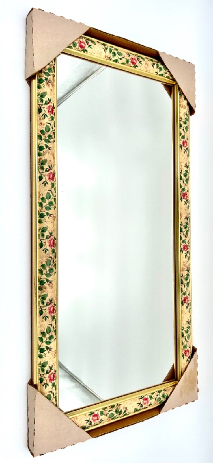 Stunning Vintage Rose Framed 8x18" Mirrors set of 4