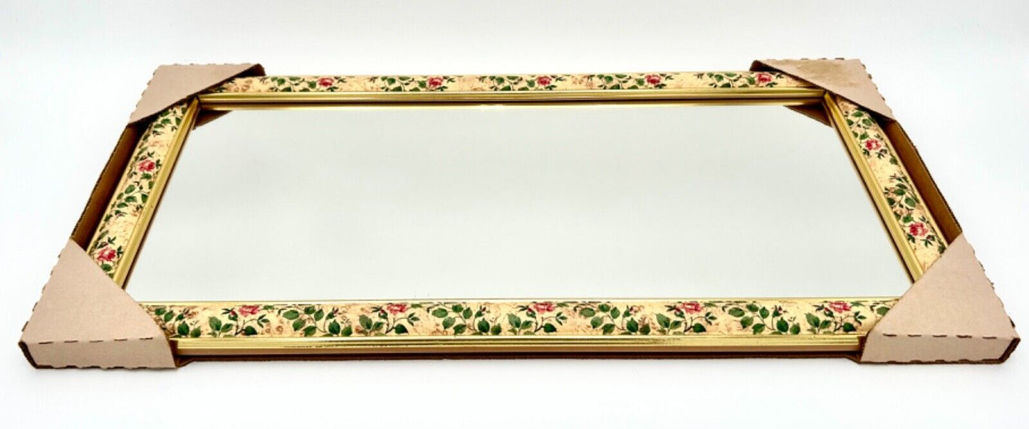 Stunning Vintage Rose Framed 8x18" Mirrors set of 4